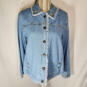 CMC by Color Me Cotton NWT Blue Jean Lightweight Jacket Size Medium